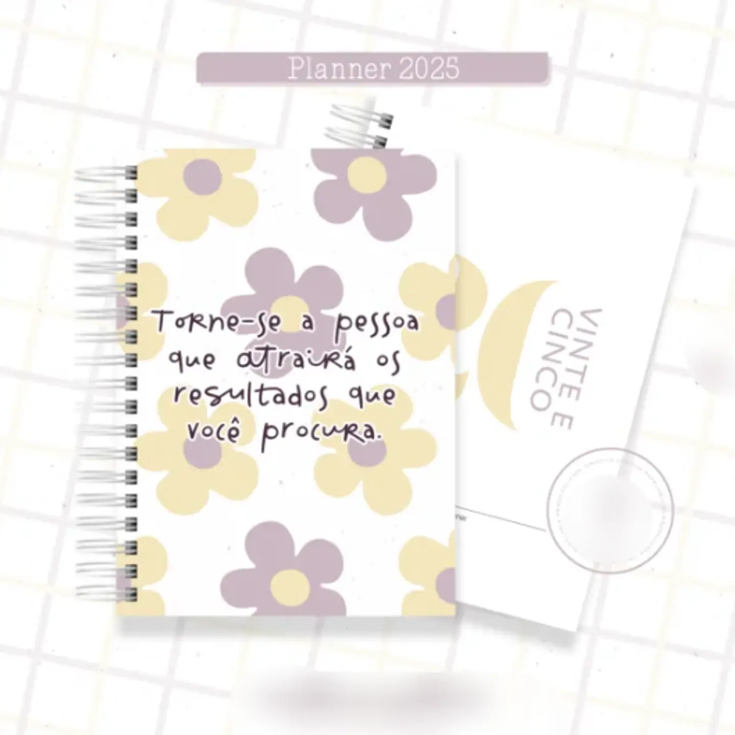Arquivo Planner Floral 2025 Lilás e Amarelo - Criativa Afetiva 14