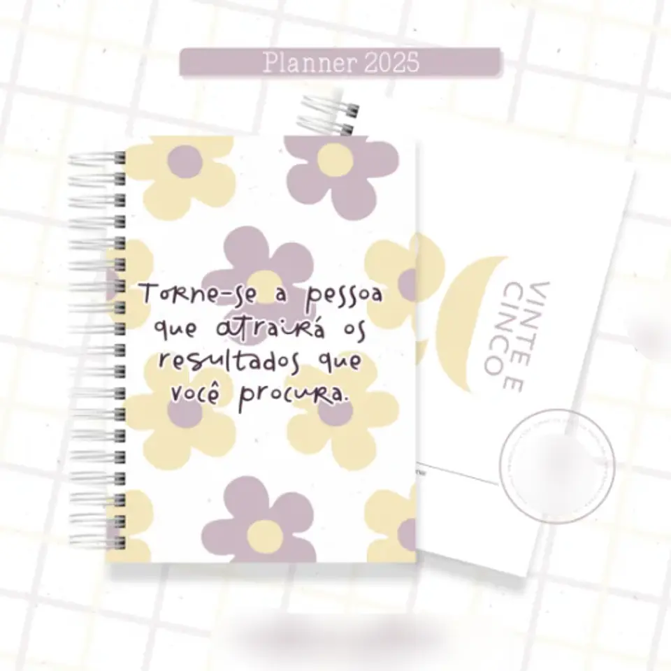 Arquivo Planner Floral 2025 Lilás e Amarelo - Criativa Afetiva 14