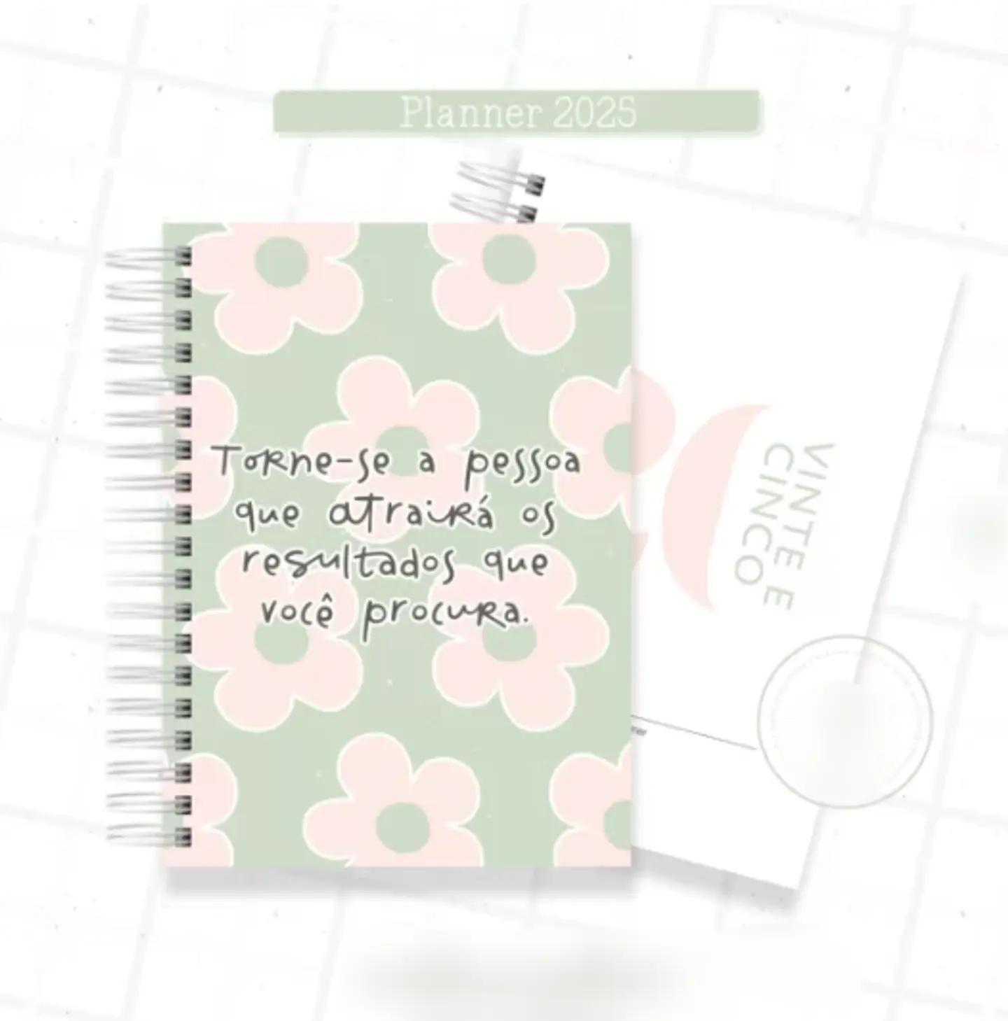 Arquivo Planner Floral 2025 Verde e Salmão - Criativa Afetiva 9