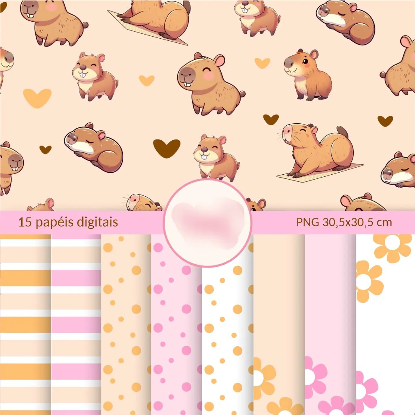 Kit Digital Capivara Charm - BM ARQUIVOS 5