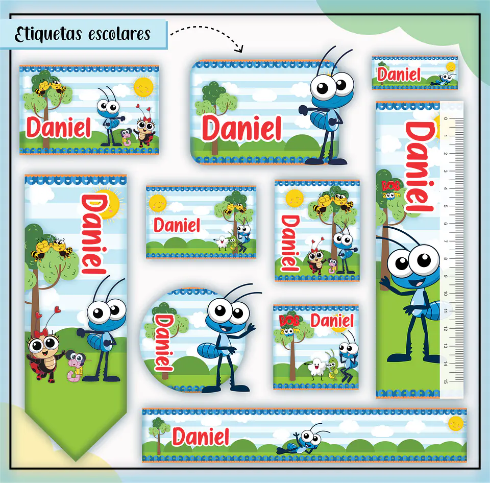 Arquivo Etiqueta Escola Menino Combo - Lina 3