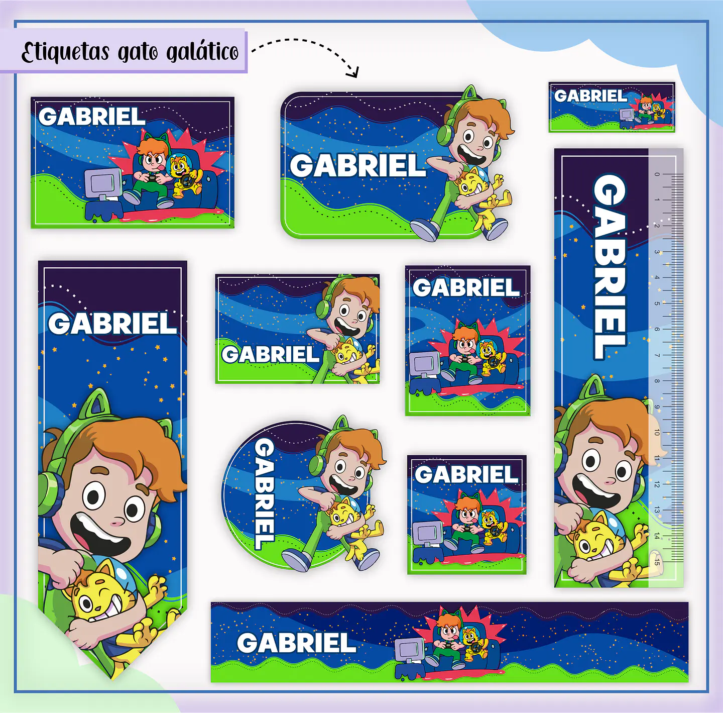 Arquivo Etiqueta Escola Menino Combo - Lina 6