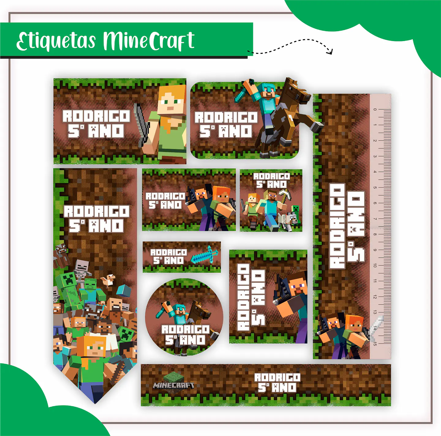 Arquivo Etiqueta Escola Menino Combo - Lina 8