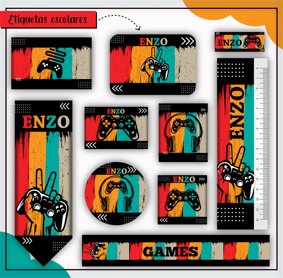 Arquivo Etiqueta Escola Menino Combo - Lina 9