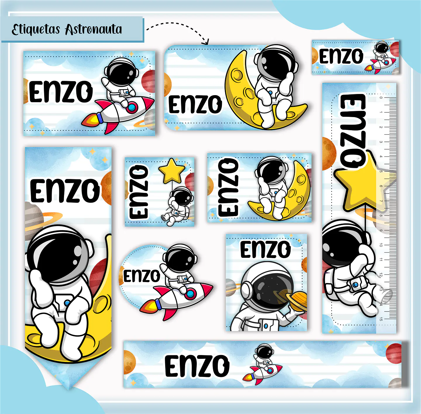 Arquivo Etiqueta Escola Menino Combo - Lina 18