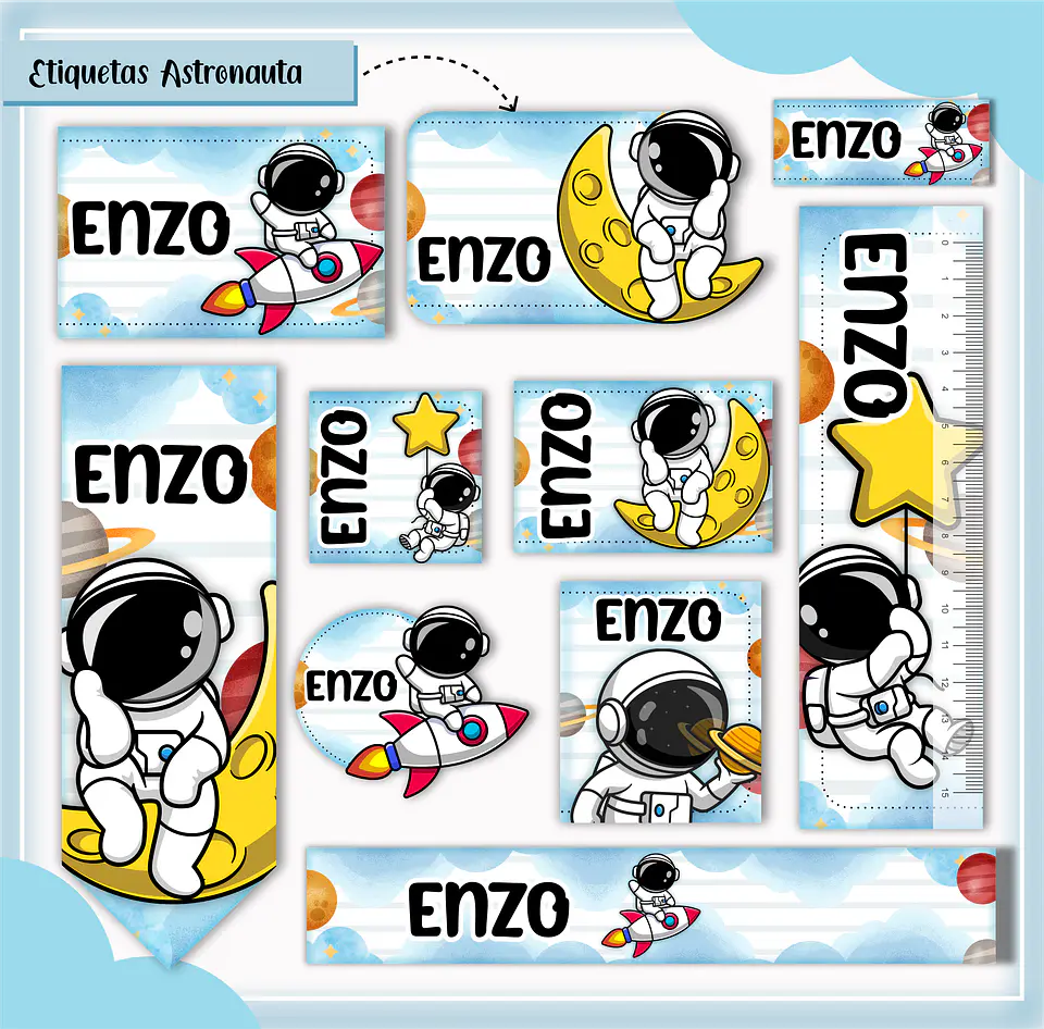 Arquivo Etiqueta Escola Menino Combo - Lina 18