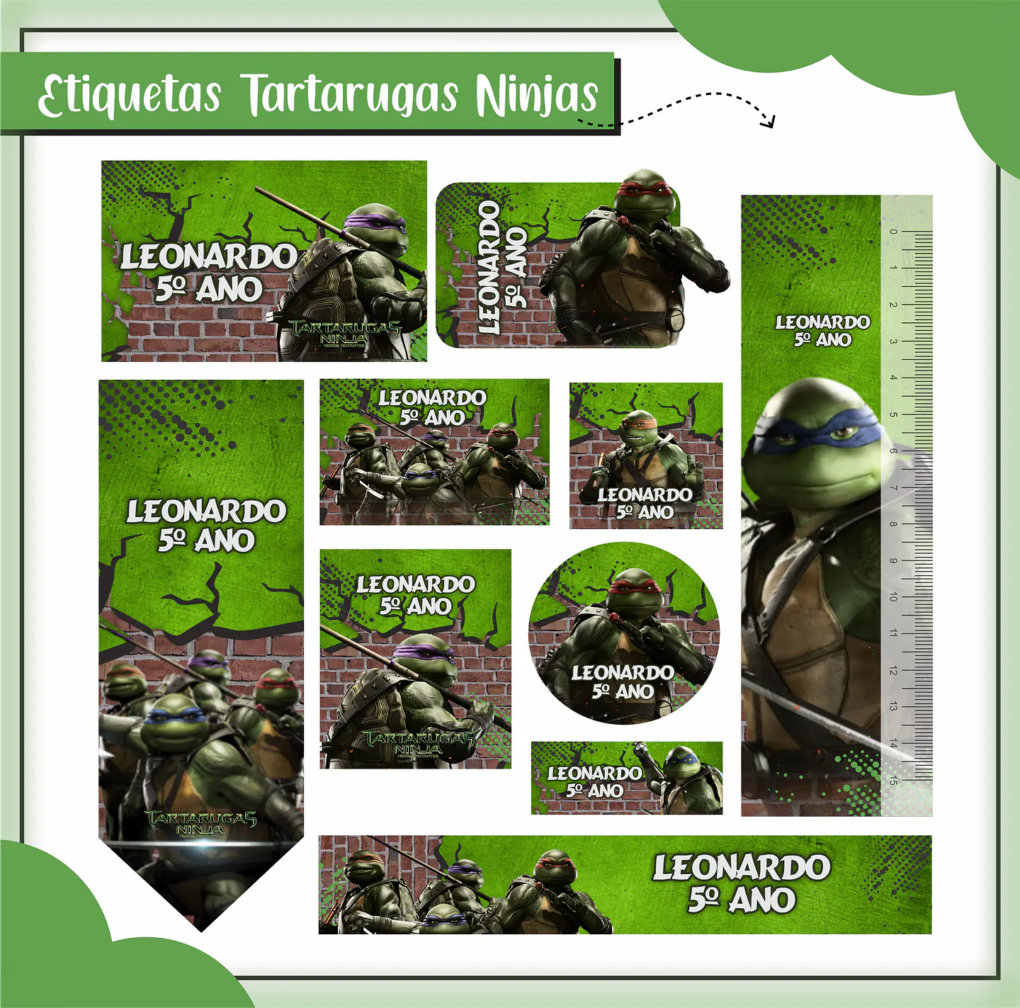 Arquivo Etiqueta Escola Menino Combo - Lina 19
