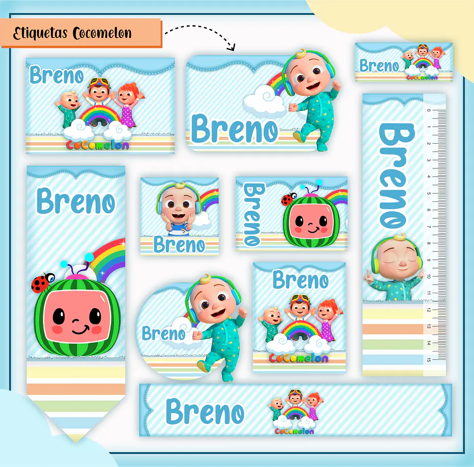 Arquivo Etiqueta Escola Menino Combo - Lina 28