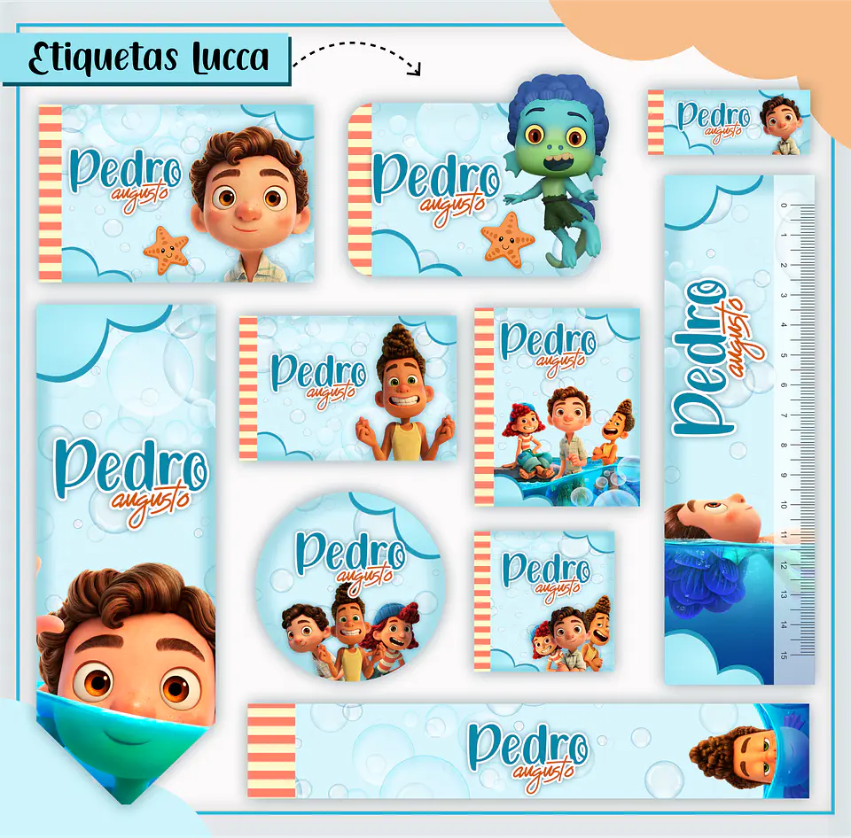 Arquivo Etiqueta Escola Menino Combo - Lina 32