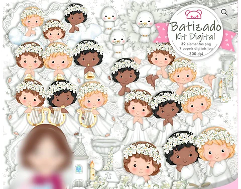 Kit Digital Anjinha batizado