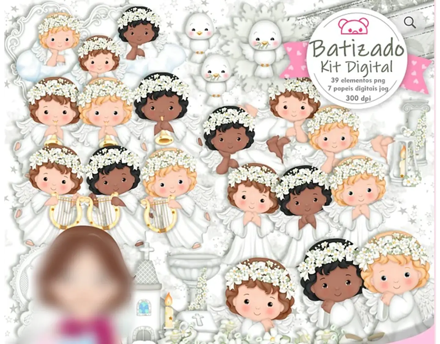 Kit Digital Anjinha batizado 1