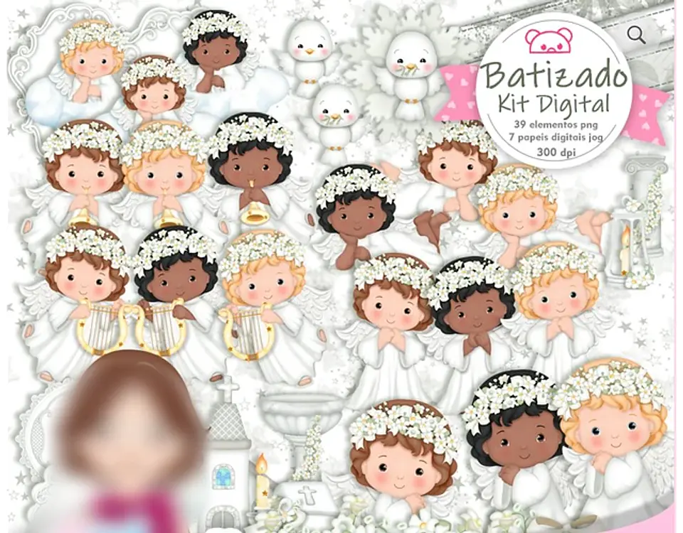 Kit Digital Anjinha batizado 1