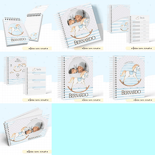 Arquivo Encadernação Baby Cavalinho Menino - Papel Amado