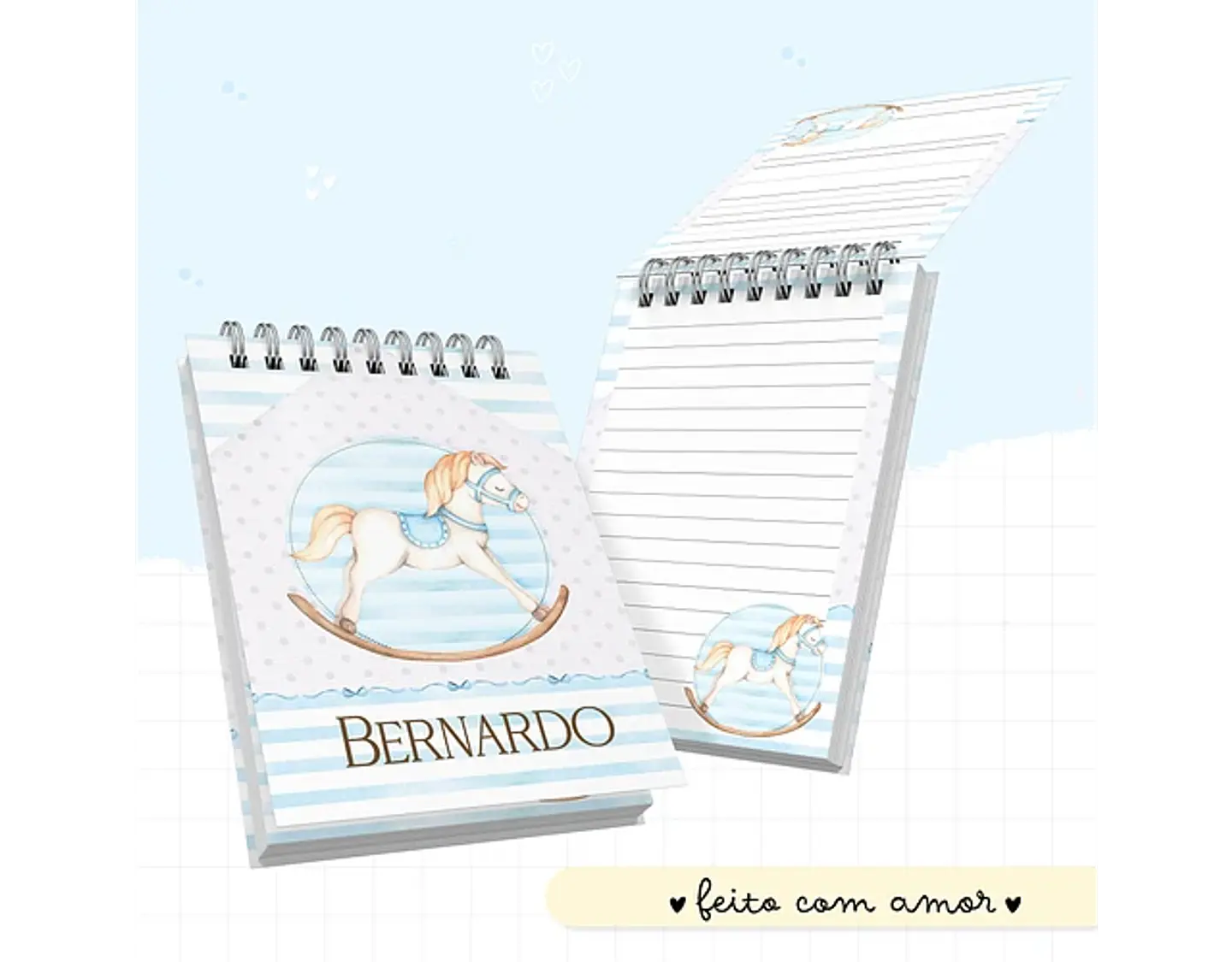 Arquivo Encadernação Baby Cavalinho Menino - Papel Amado 2