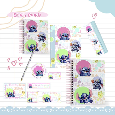Arquivo Escolar Stitch Candy - LE POLY