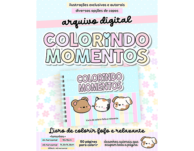 Arquivo Livro de Colorir Colorindo Momentos - LETTERINHAS