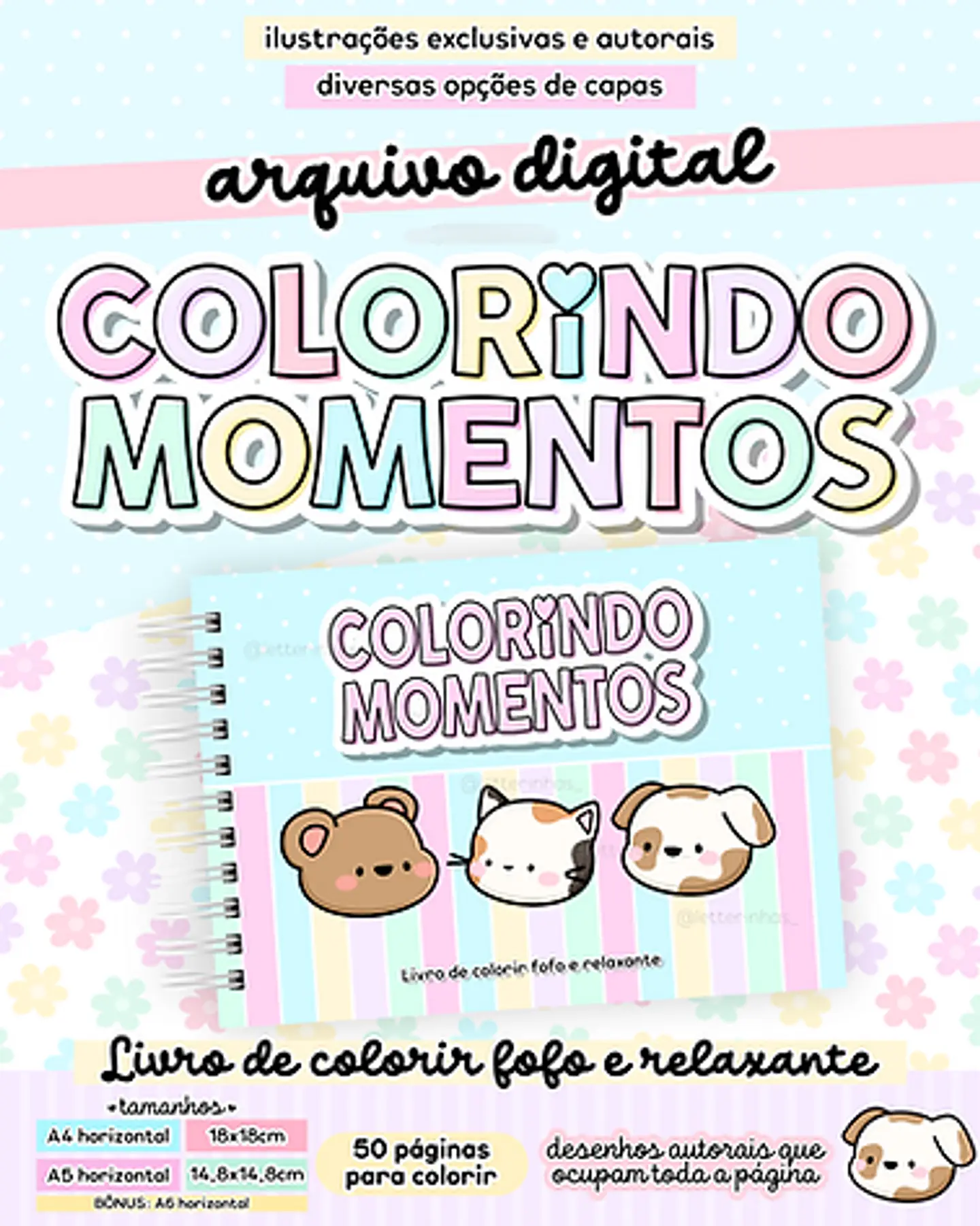 Arquivo Livro de Colorir Colorindo Momentos - LETTERINHAS 1