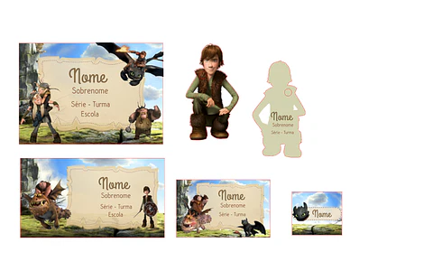 Arquivo Etiqueta Escolar Como Treina o seu Dragão