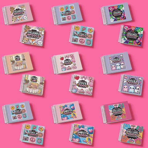 Arquivo Livros de Colorir Combo 13 Modelos - LE POLY