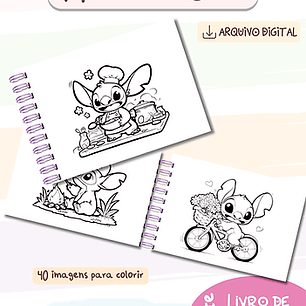 Arquivo Livro de Colorir Stitch Monstrinhos Cute V1 - bia shaina
