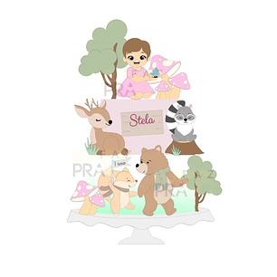 Arquivo Topo de Bolo Bosque Animais - elafazpravc