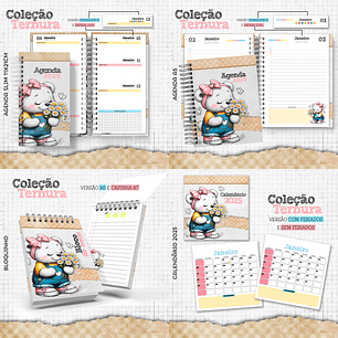 Arquivo Encadernação Coleção Ternura Ursinha - metarmopaper