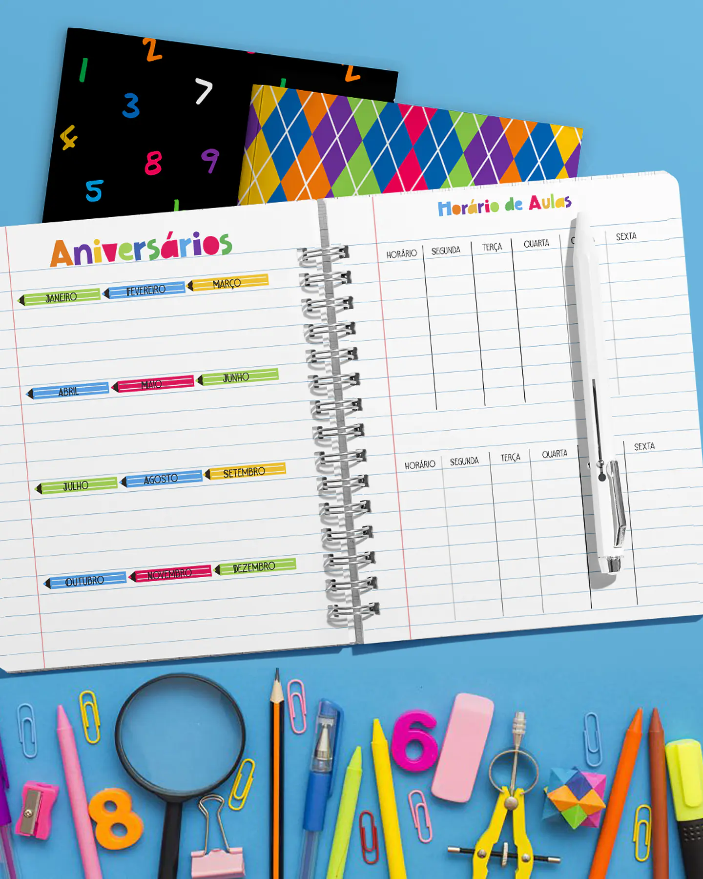 Arquivo Combo Agenda Escolar 2025 - BICHO PAPEL 3