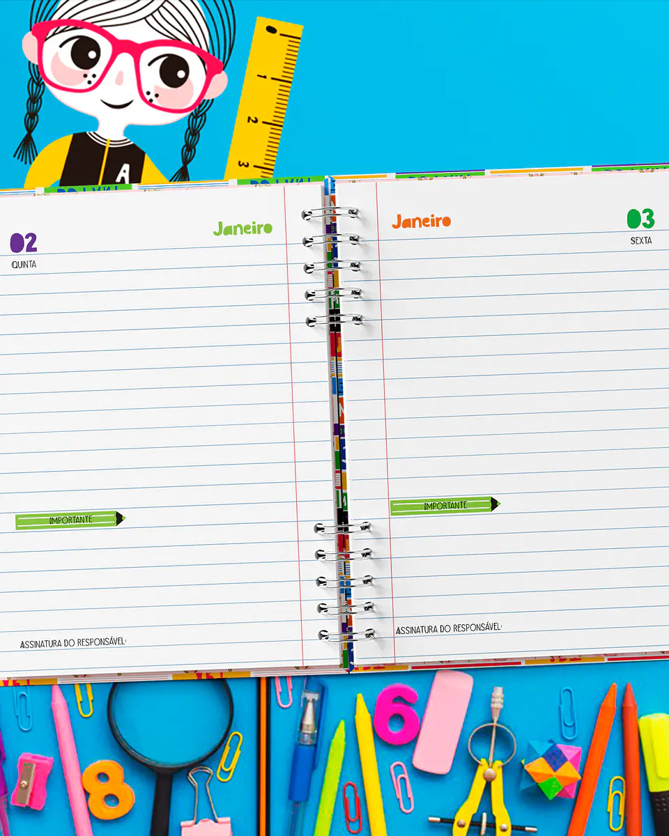Arquivo Combo Agenda Escolar 2025 - BICHO PAPEL 6