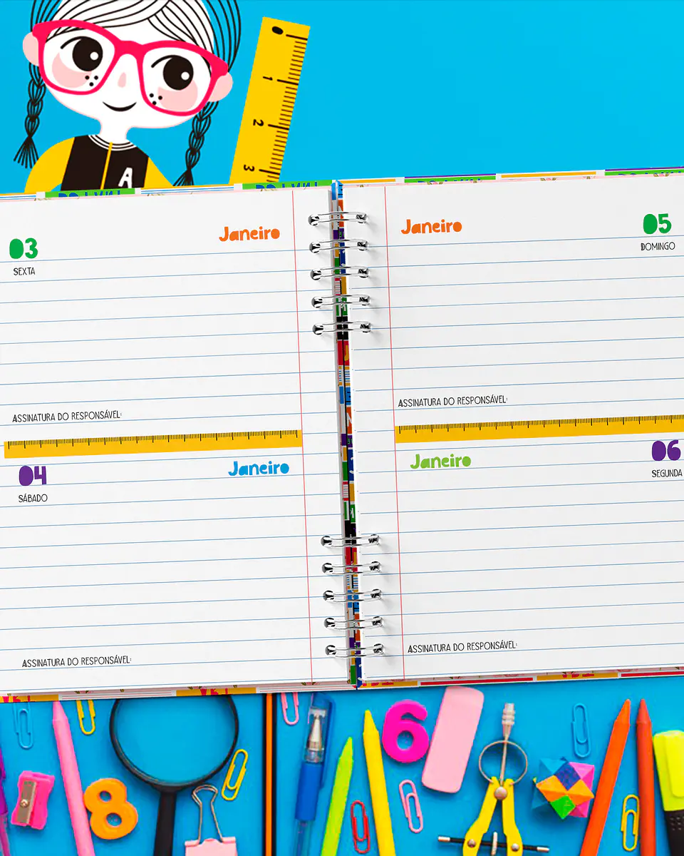 Arquivo Combo Agenda Escolar 2025 - BICHO PAPEL 7