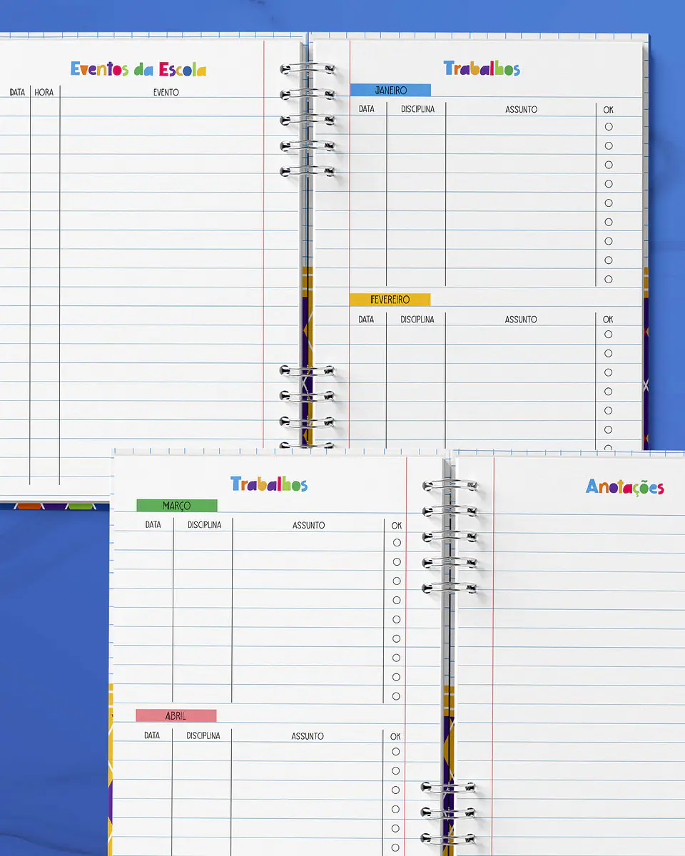 Arquivo Combo Agenda Escolar 2025 - BICHO PAPEL 9