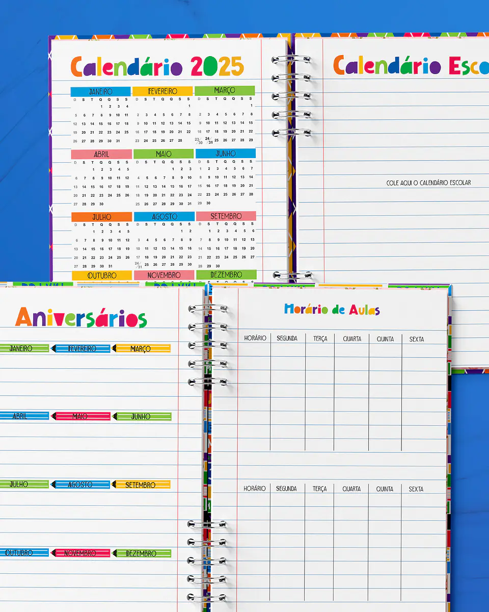 Arquivo Combo Agenda Escolar 2025 - BICHO PAPEL 10