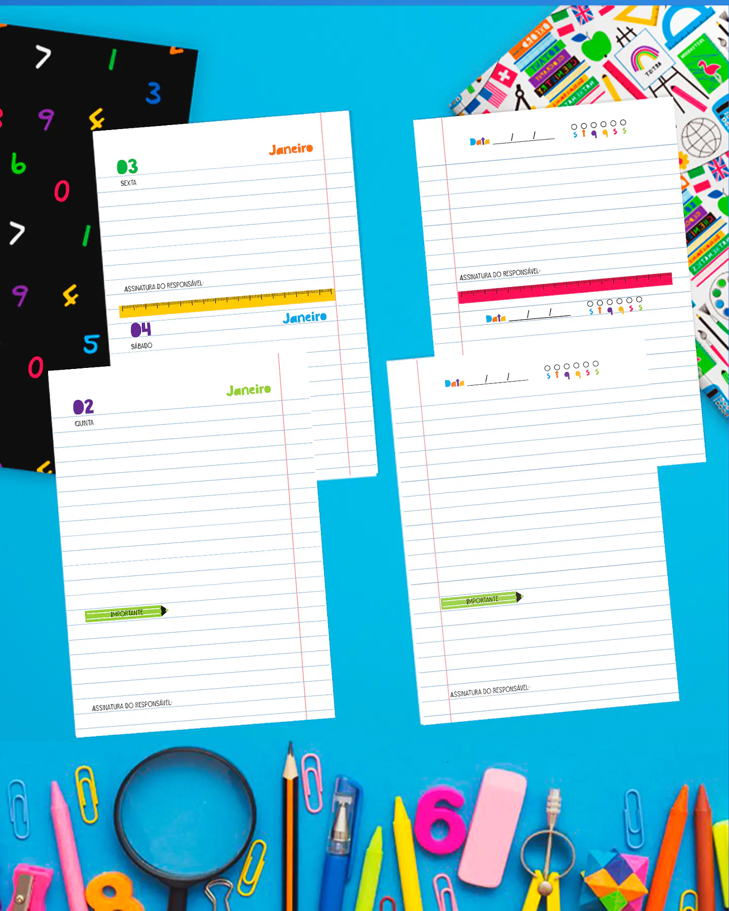 Arquivo Combo Agenda Escolar 2025 - BICHO PAPEL 14