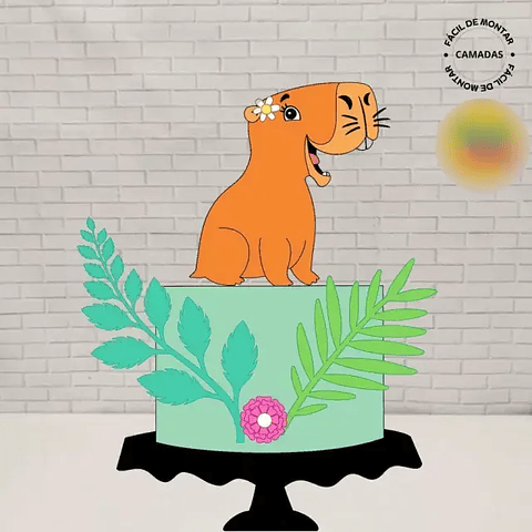 Arquivo Topo de Bolo Capivara - EM CAMADAS