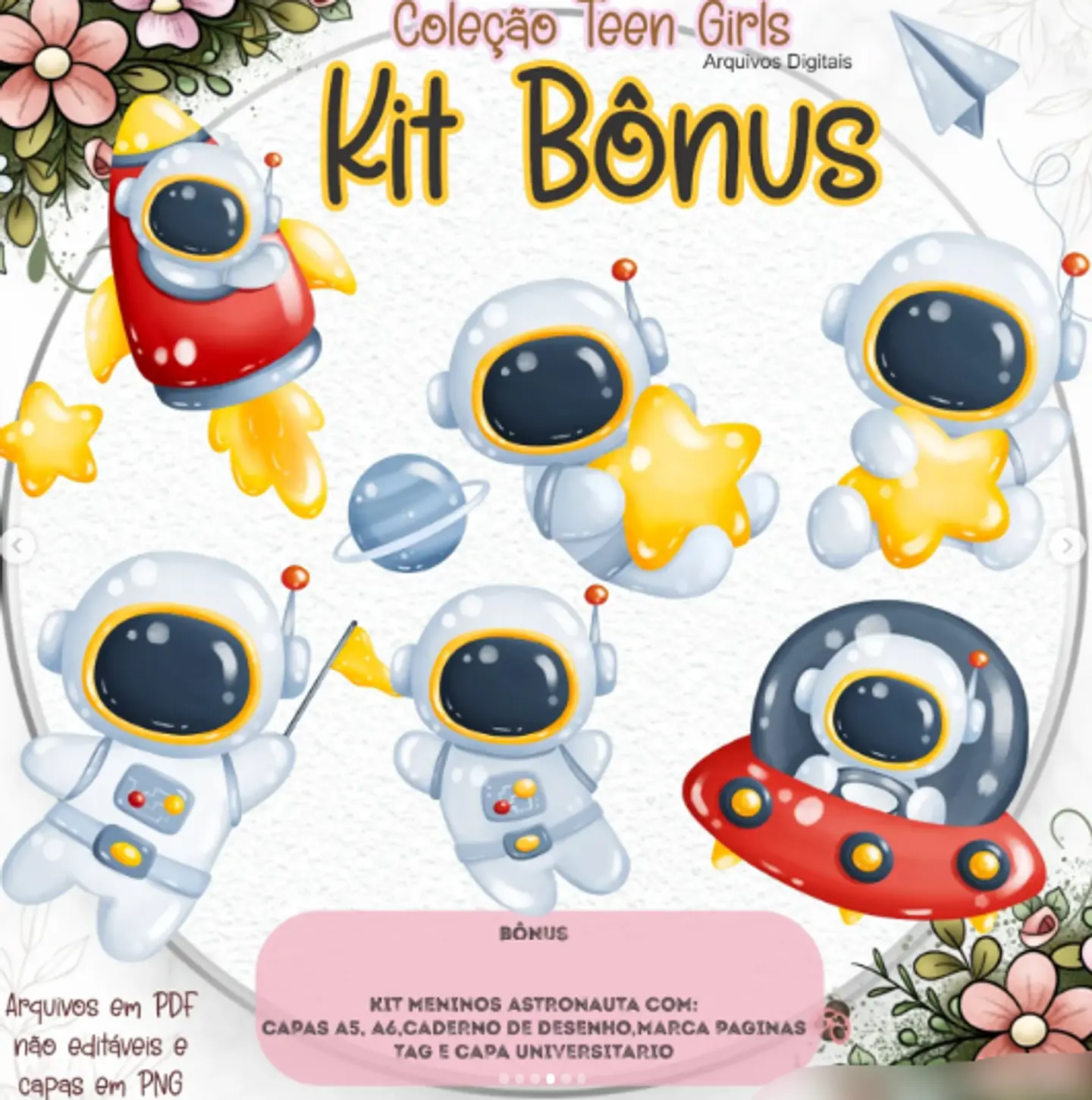 Arquivo Encadernação Kit Teen Girls Meninas - ARTS CRYS 3