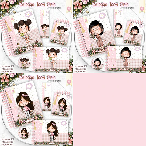 Arquivo Encadernação Kit Teen Girls Meninas - ARTS CRYS