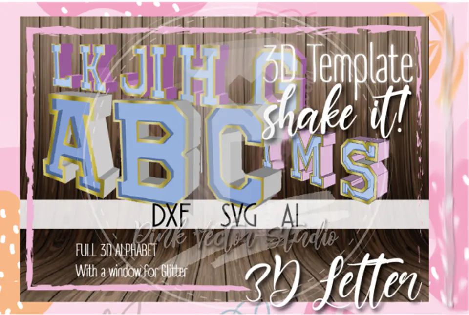 Arquivo de Corte Letras 3D Shaker 1