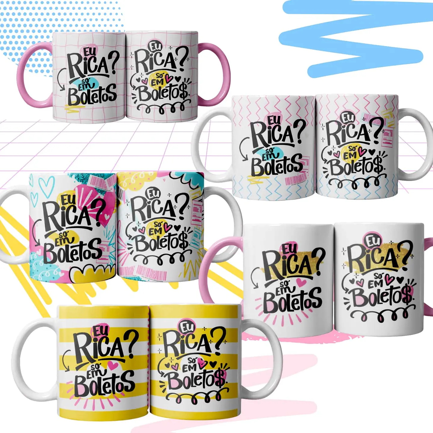 Kit Digital Pack Frase Avulsa Eu Rica? - PANDOCA 4