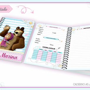 Arquivo Encadernação Volta as Aulas Masha e Urso Combo - LINA