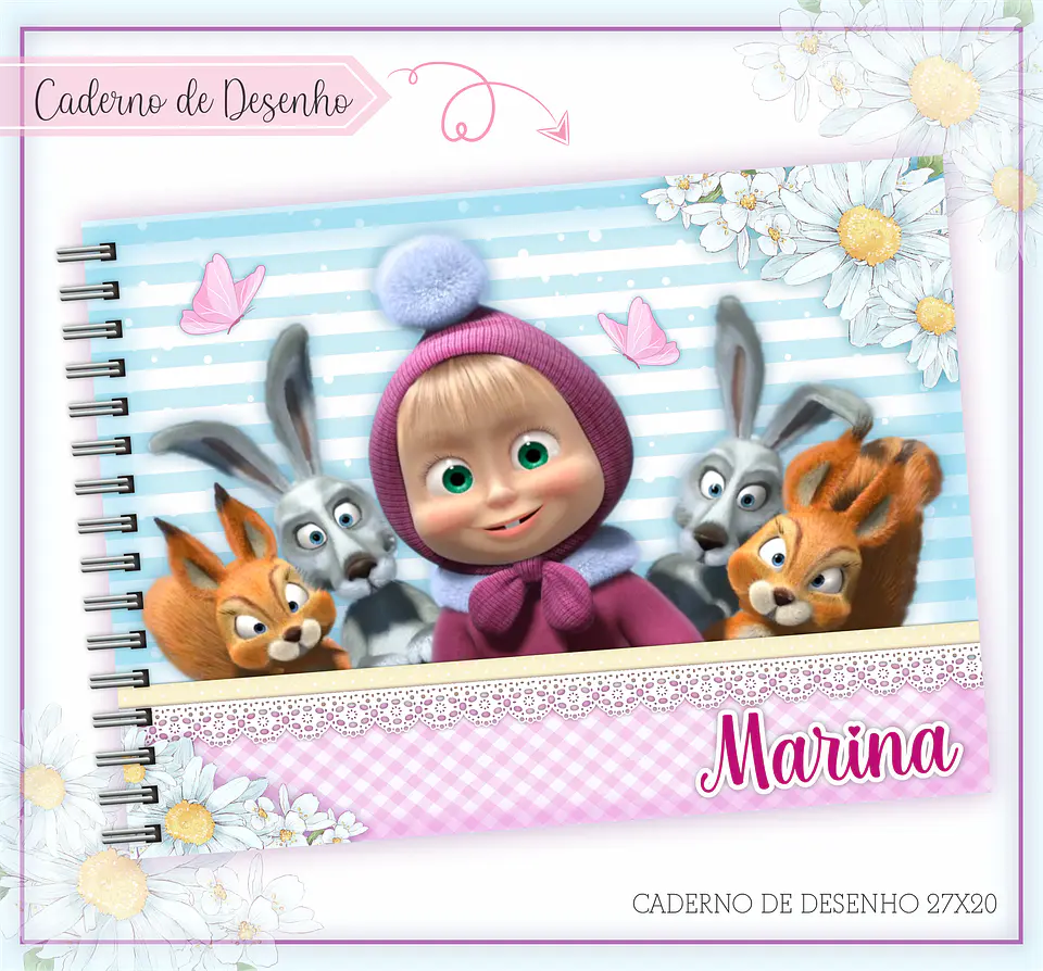 Arquivo Encadernação Volta as Aulas Masha e Urso Combo - LINA 5
