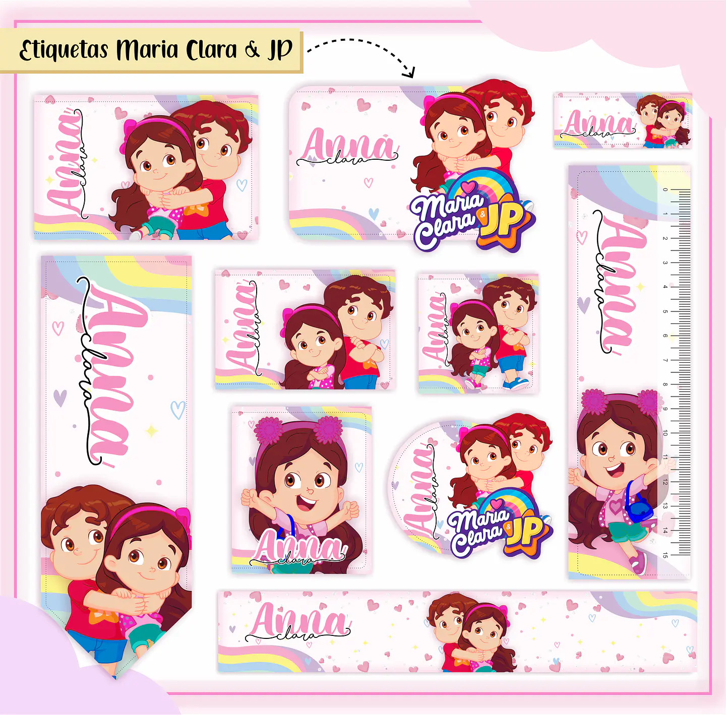 Arquivo Etiqueta Escolar Maria Clara e JP 1