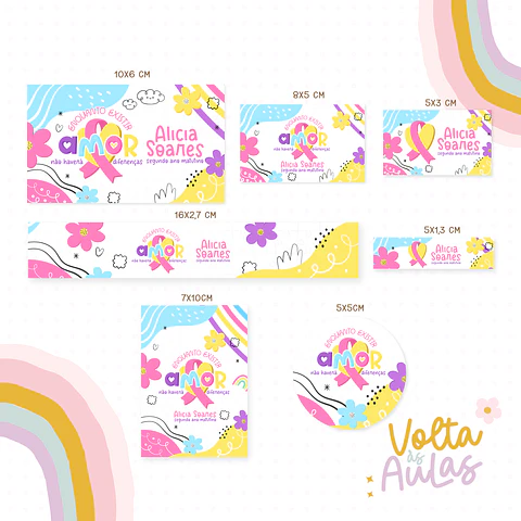 Arquivo de Corte Etiqueta Escolar Autismos Menina