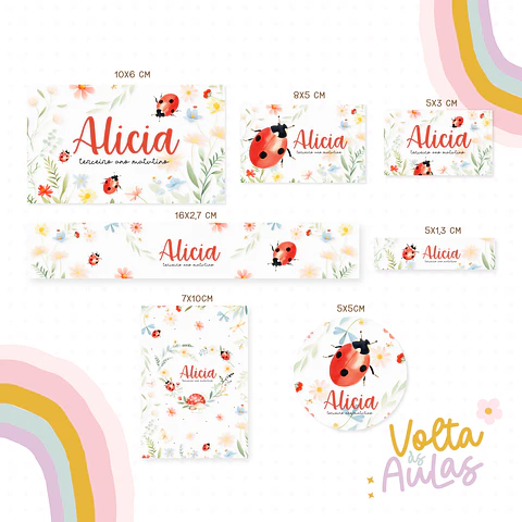 Arquivo Etiqueta Escolar Joaninha