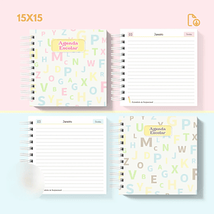 Arquivo Agenda Escolar 2025 Mini Quadrada 1DPP - Sara