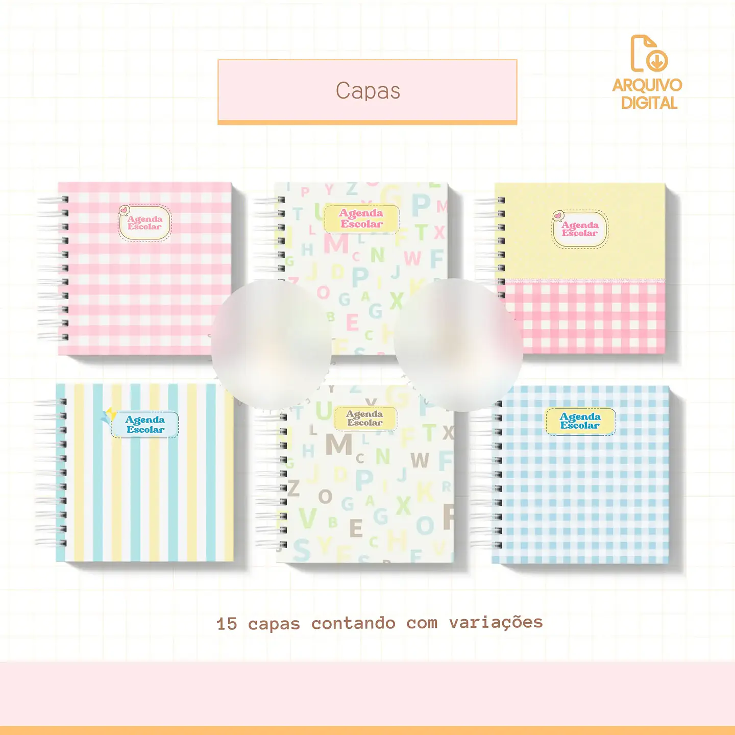 Arquivo Agenda Escolar 2025 Mini Quadrada 1DPP - Sara 2