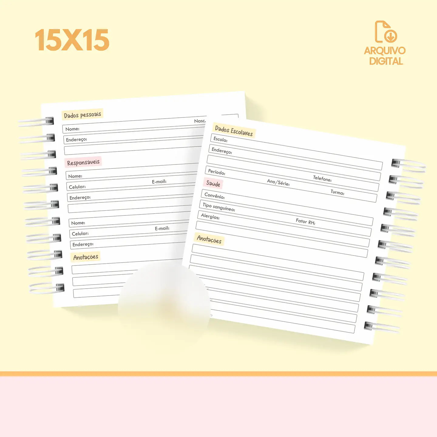 Arquivo Agenda Escolar 2025 Mini Quadrada 1DPP - Sara 3