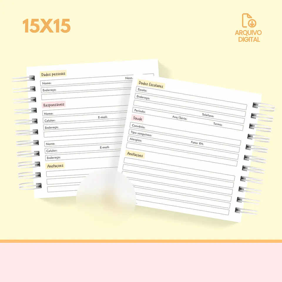 Arquivo Agenda Escolar 2025 Mini Quadrada 1DPP - Sara 3