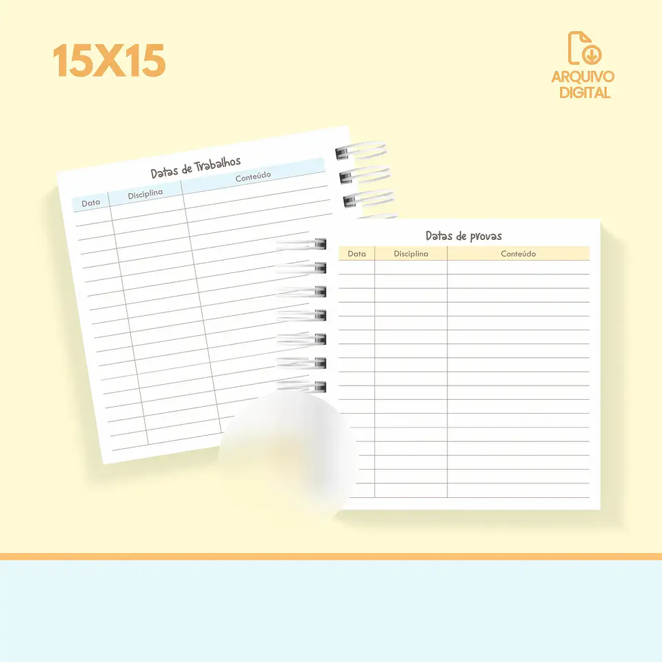 Arquivo Agenda Escolar 2025 Mini Quadrada 1DPP - Sara 12