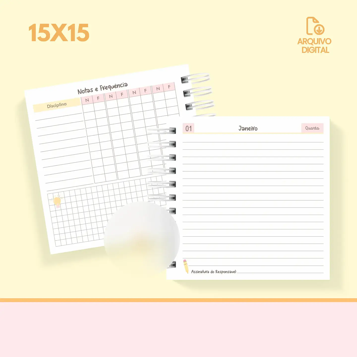 Arquivo Agenda Escolar 2025 Mini Quadrada 1DPP - Sara 13