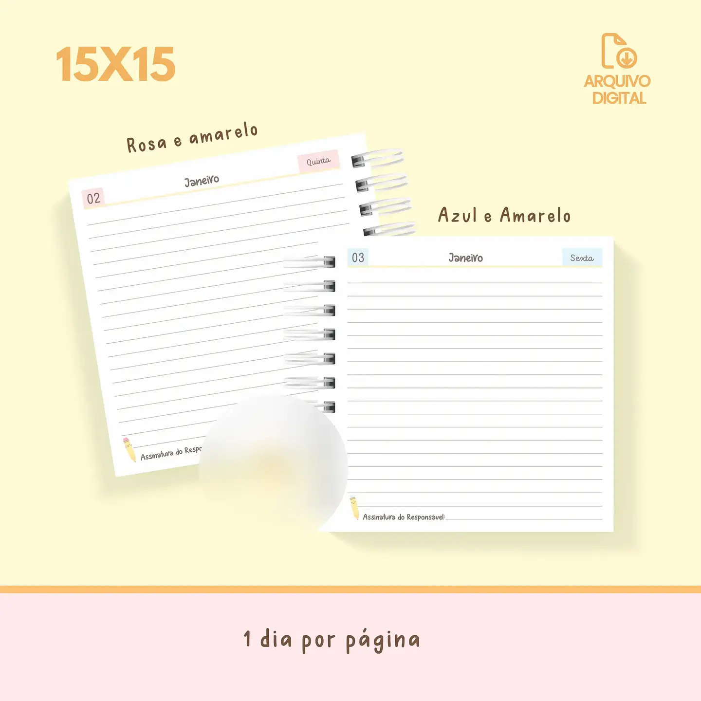 Arquivo Agenda Escolar 2025 Mini Quadrada 1DPP - Sara 15