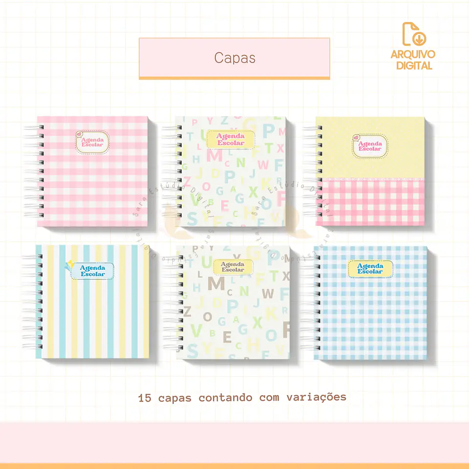 Arquivo Agenda escolar 2025 mini quadrada – 1 DPP com sáb e dom juntos - SARA 2